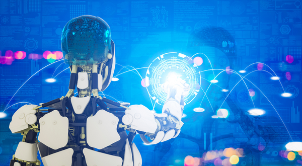 AI Robot Building City Network Server